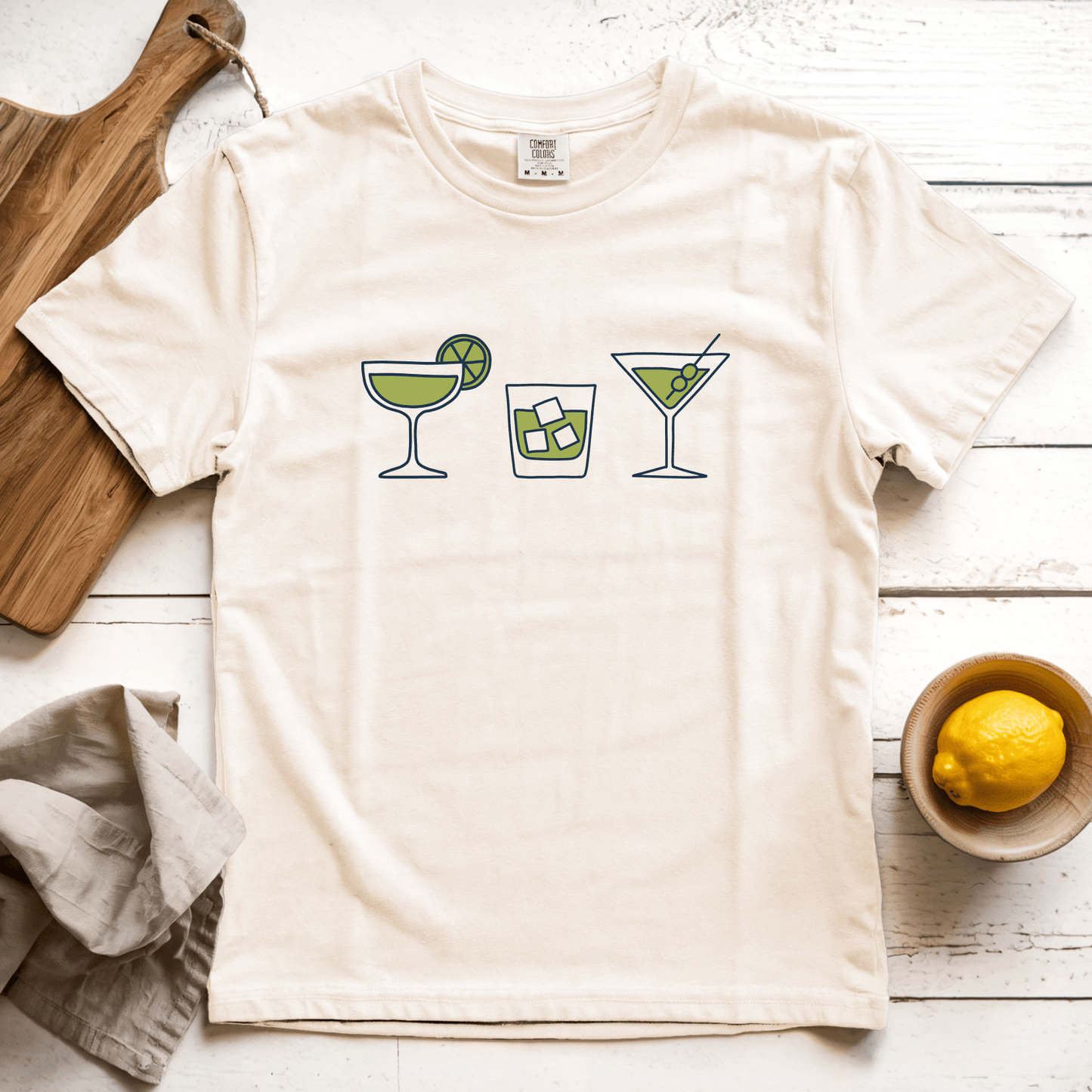 T-Shirt Ivory / S Cocktail Glasses