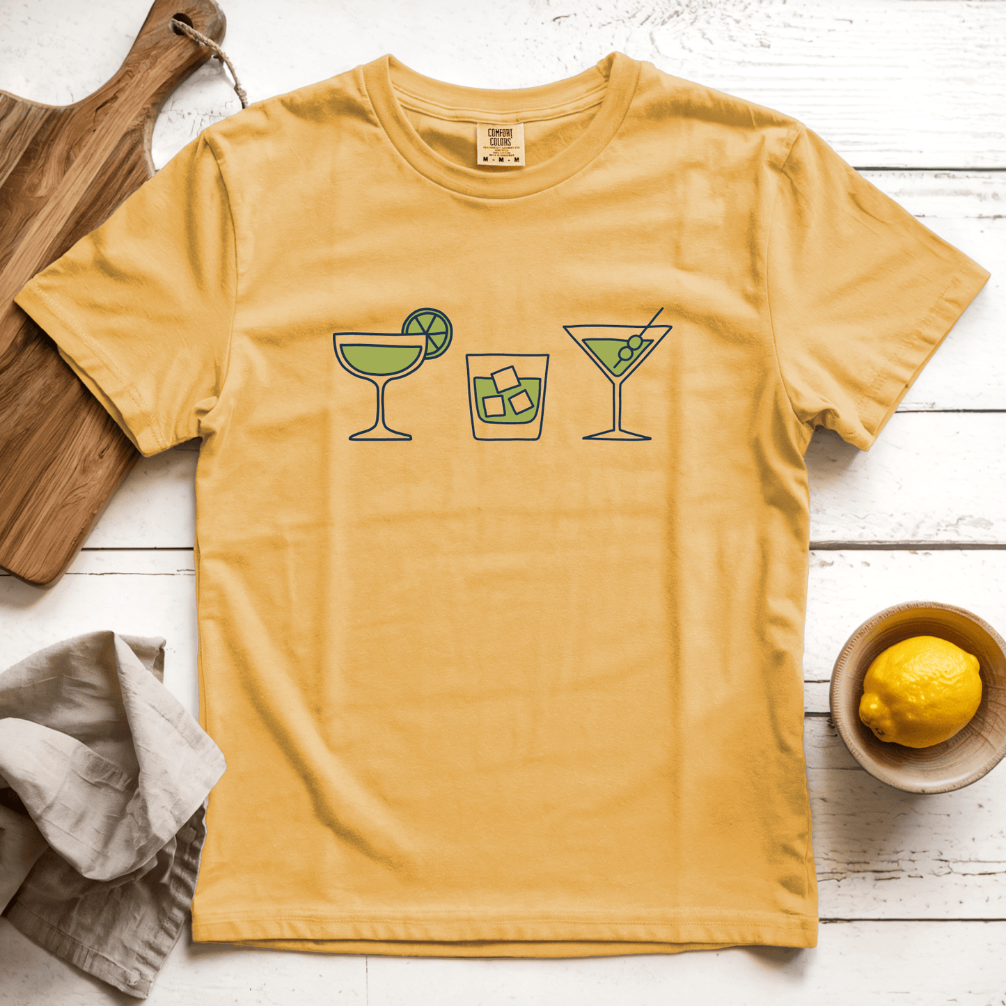 T-Shirt Mustard / S Cocktail Glasses