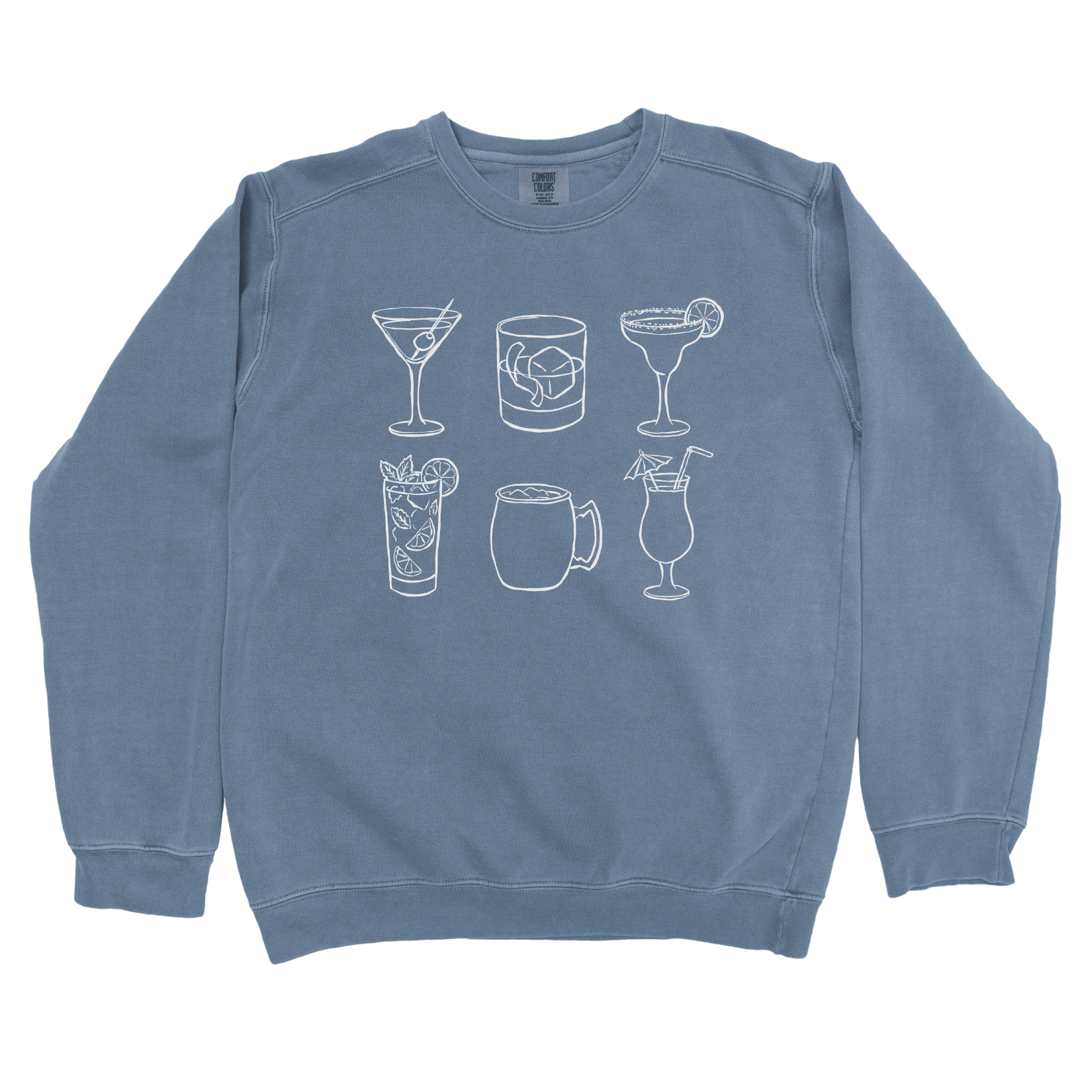 Sweatshirt Blue Jean / S Cocktail Grid Sweatshirt