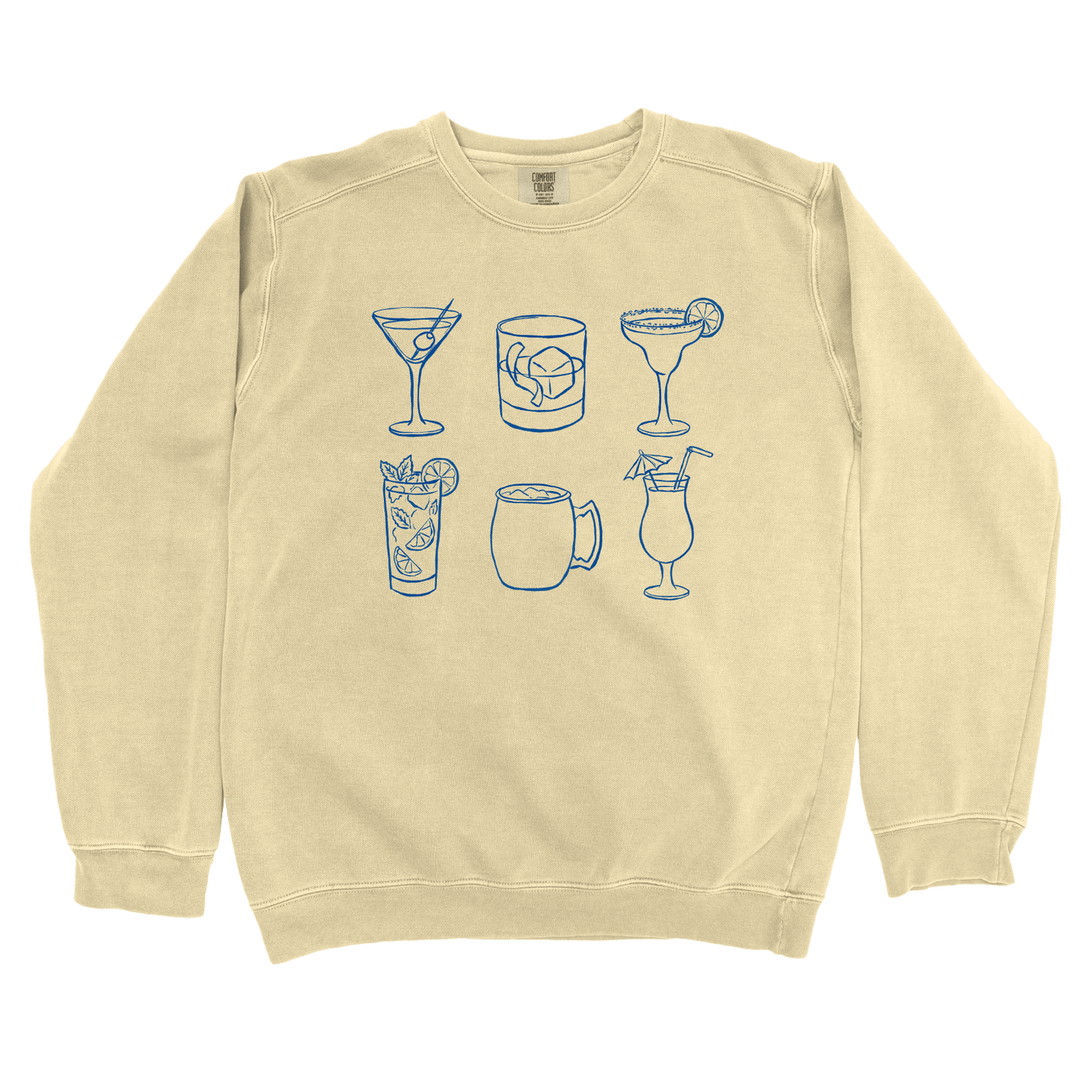 Sweatshirt Butter / S Cocktail Grid Sweatshirt
