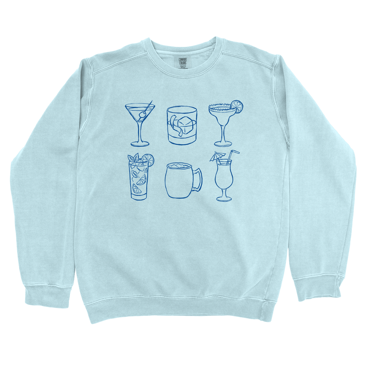 Sweatshirt Chambray / S Cocktail Grid Sweatshirt