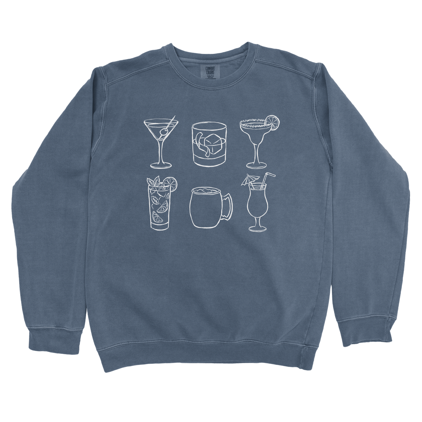 Sweatshirt Denim / S Cocktail Grid Sweatshirt