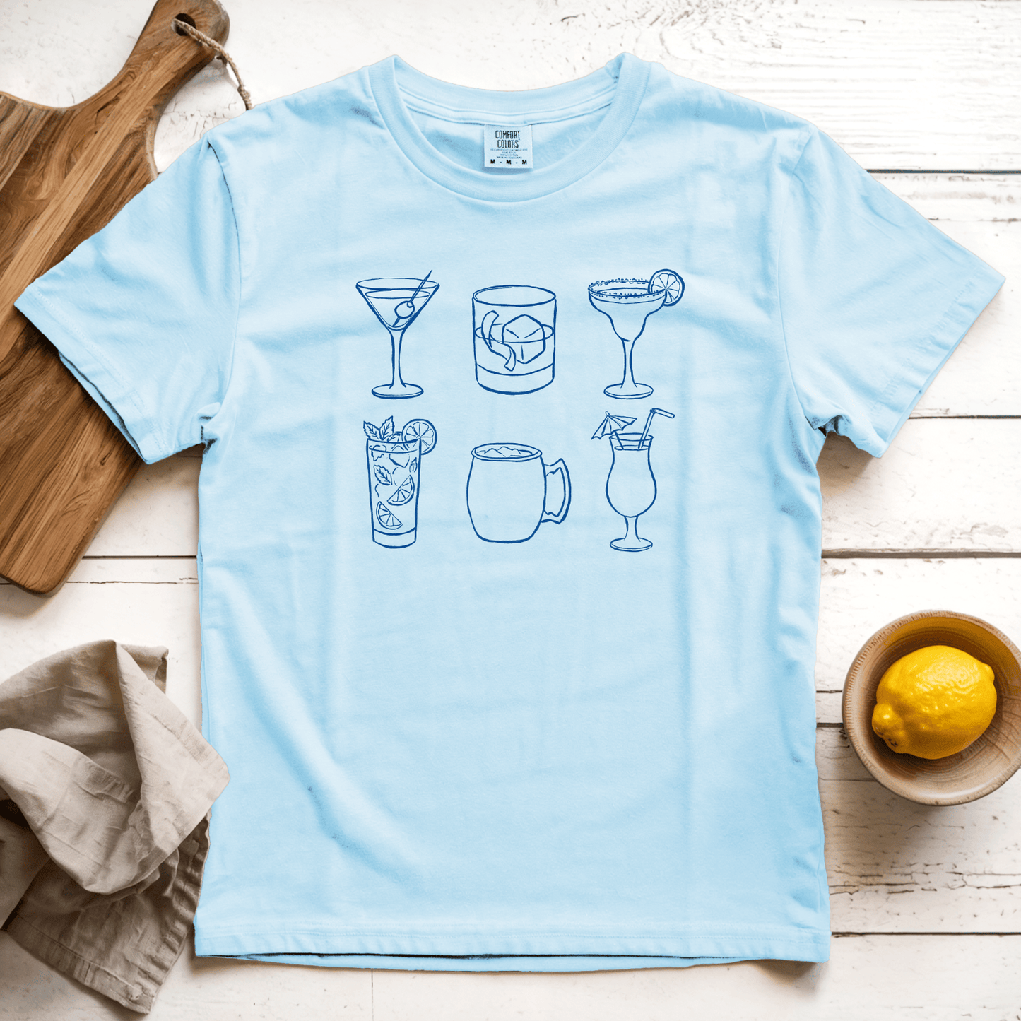 T-Shirts Chambray / S Cocktail Grid