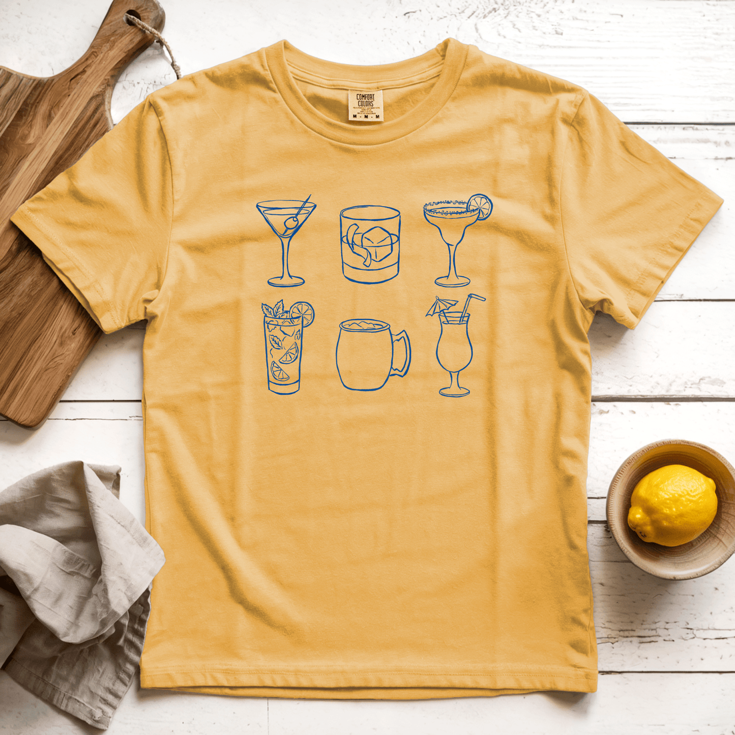 T-Shirts Mustard / S Cocktail Grid