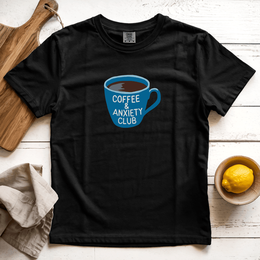 T-Shirt Black / S Coffee and Anxiety Club