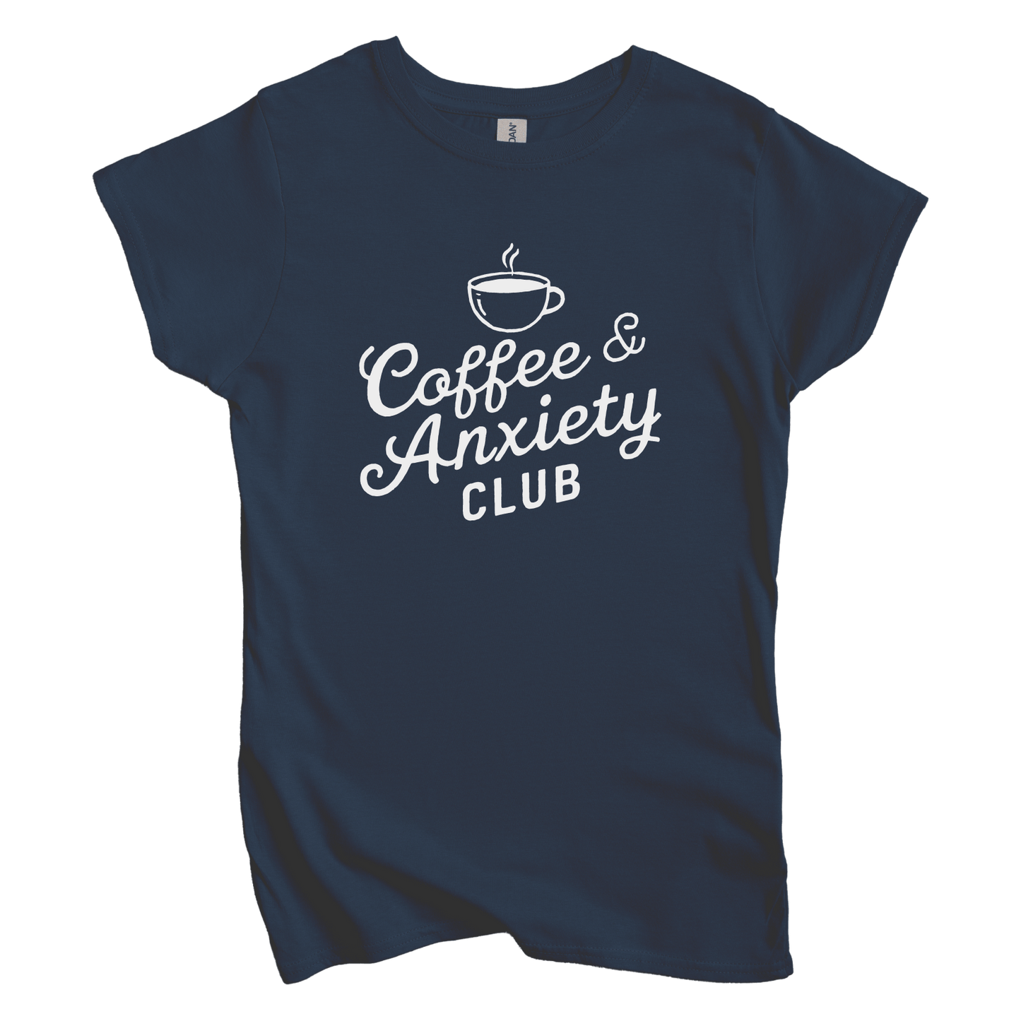 T-Shirt S / Navy Coffee and Anxiety Club Women's Tee