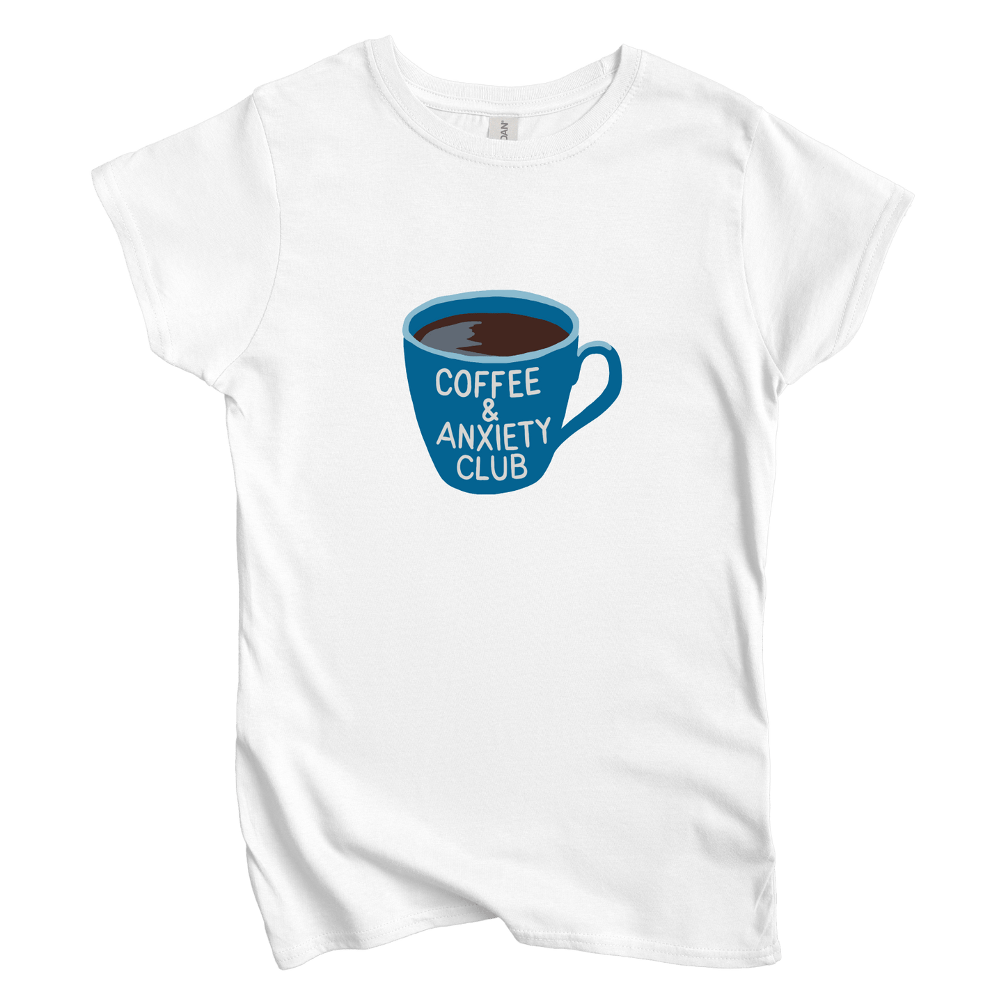T-Shirt S / White Coffee and Anxiety Club Women's Tee