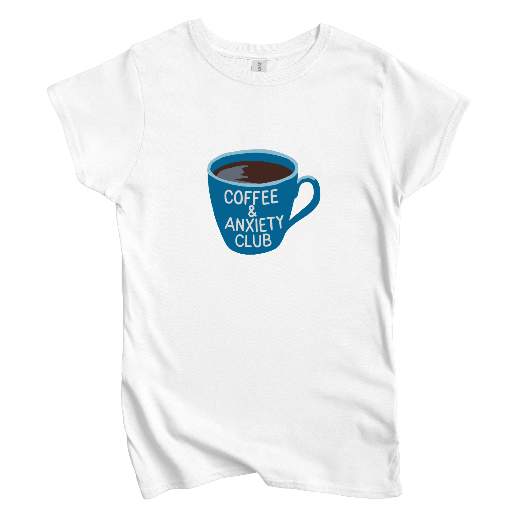 T-Shirt S / White Coffee and Anxiety Club Women's Tee