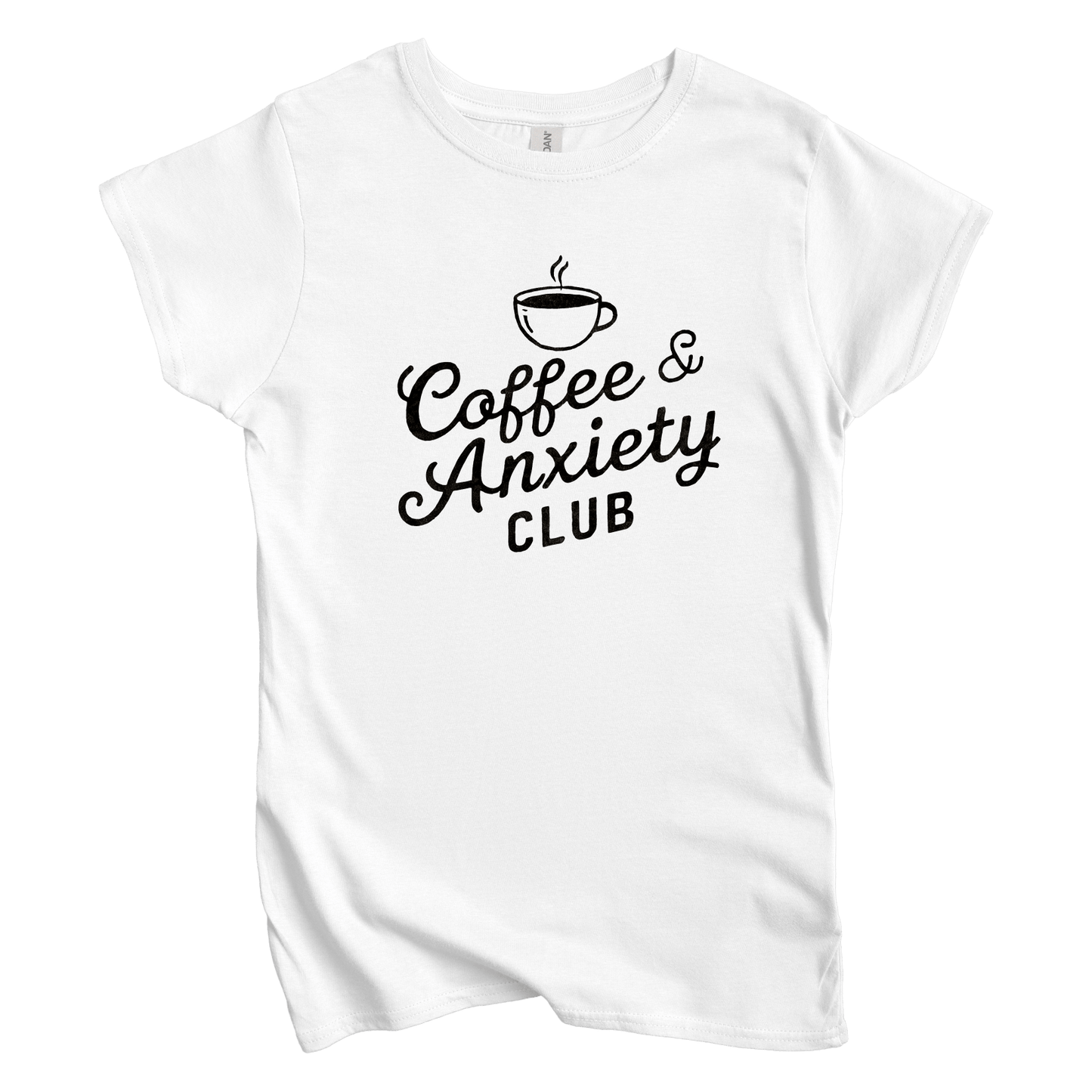 T-Shirt S / White Coffee and Anxiety Club Women's Tee