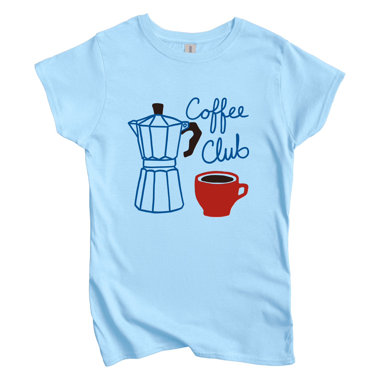 T-Shirt Light Blue / S Coffee Club Women's Tee