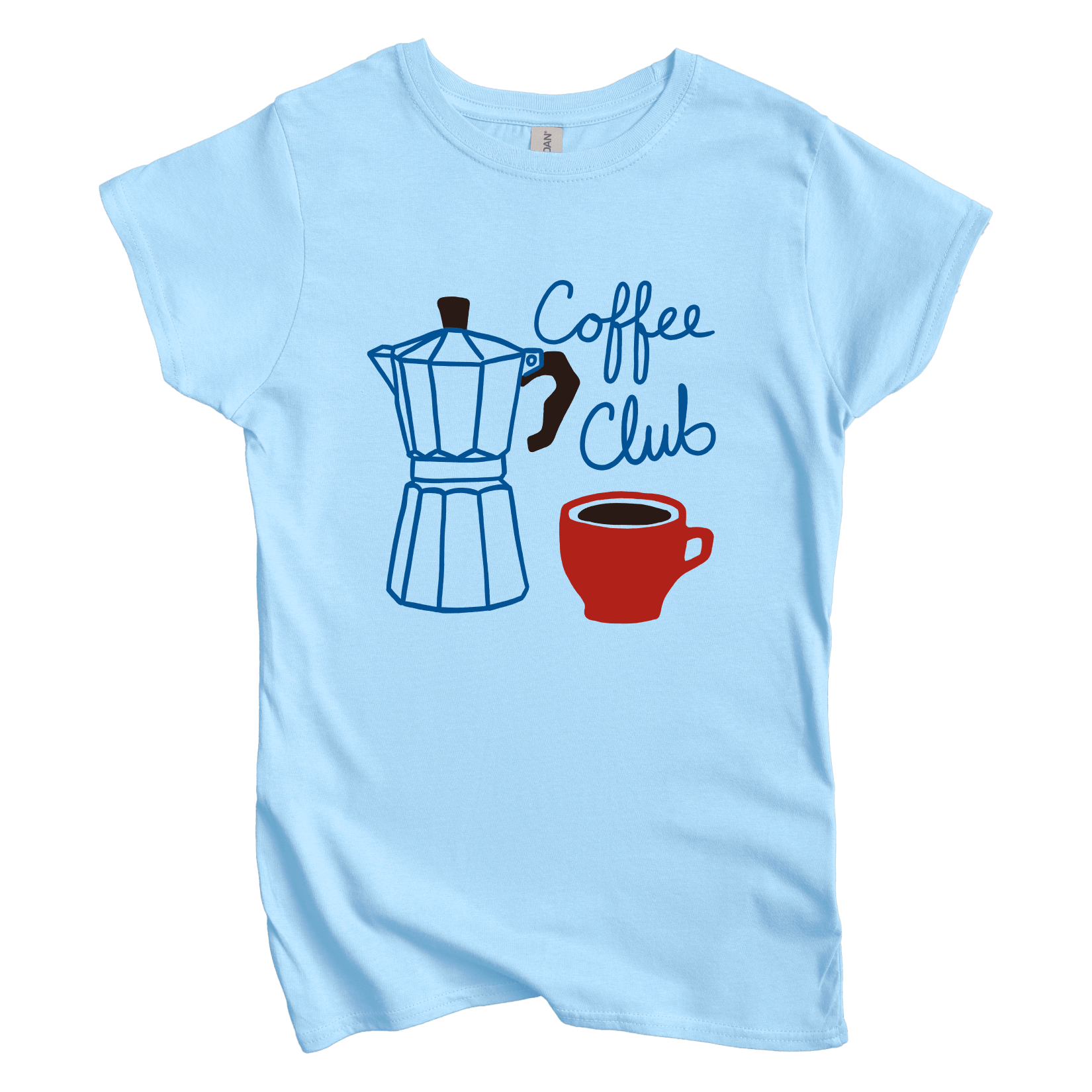 T-Shirt Light Blue / S Coffee Club Women's Tee