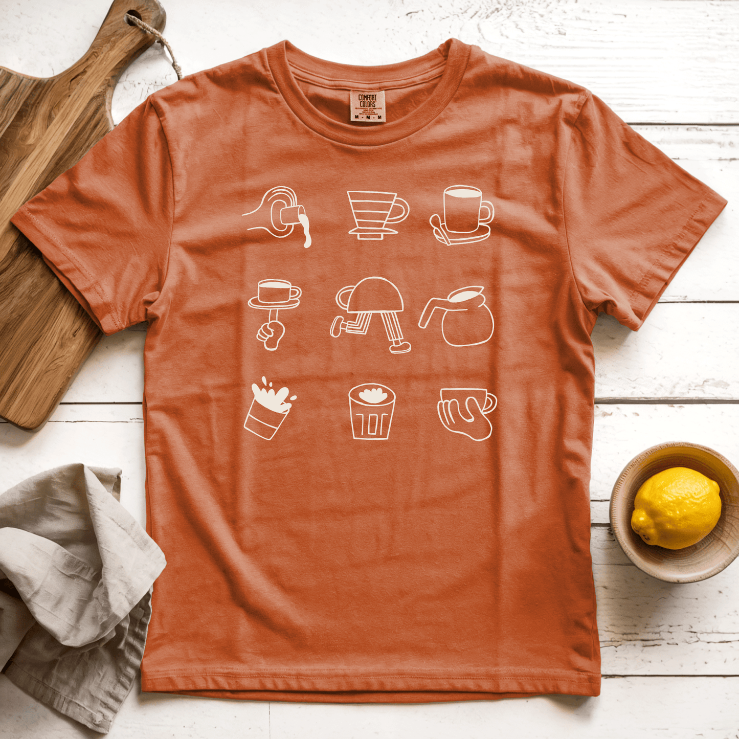 T-Shirts Yam / S Coffee Doodle Crew: Sae Karepe