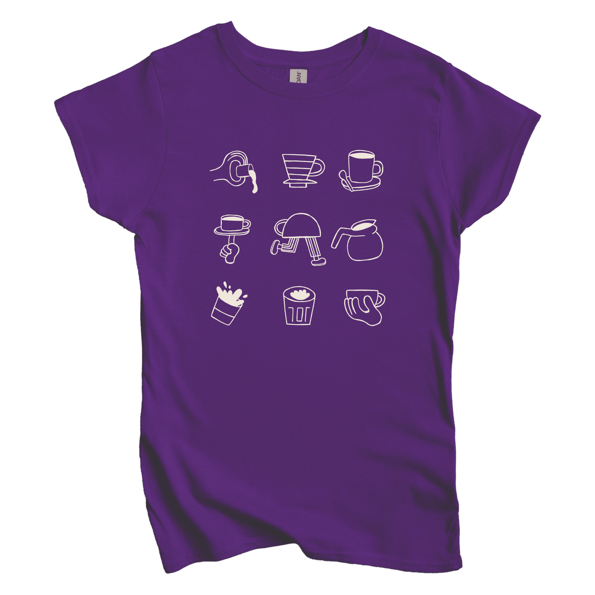 T-Shirt Coffee Doodle Crew: Sae Karepe Women's Tee