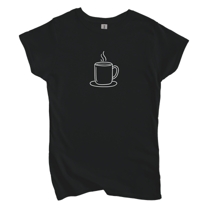 T-Shirts S / Black Coffee Doodle Women's Tee