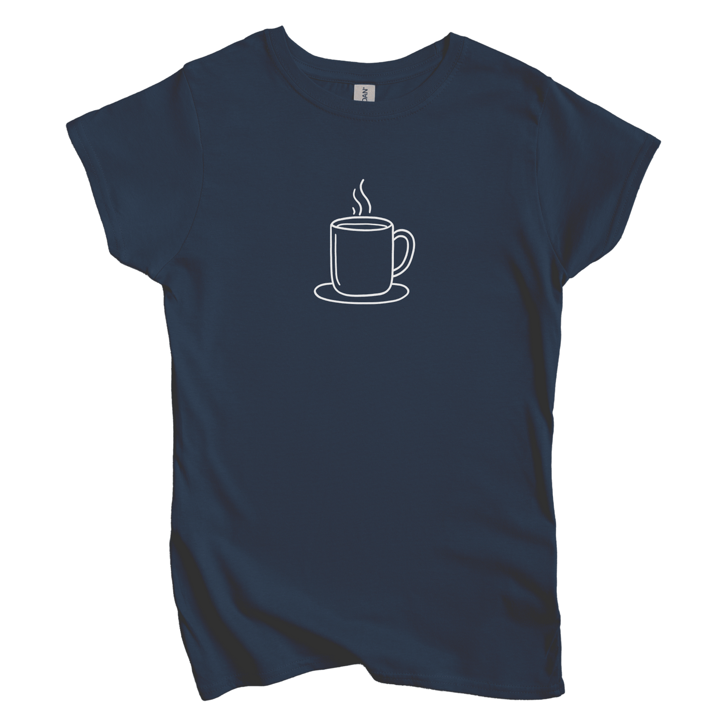 T-Shirts S / Navy Coffee Doodle Women's Tee
