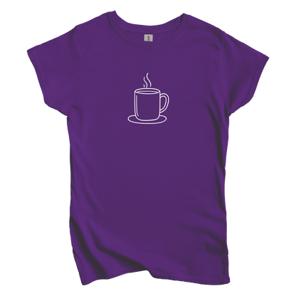 T-Shirts S / Purple Coffee Doodle Women's Tee