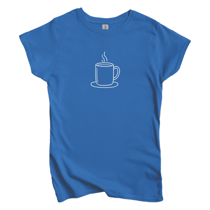 T-Shirts S / Royal Coffee Doodle Women's Tee