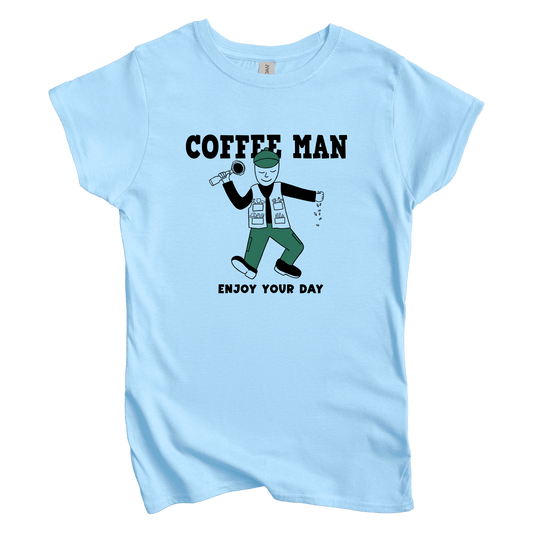T-Shirts S / Light Blue Coffee Man: Sae Karepe Women's Tee