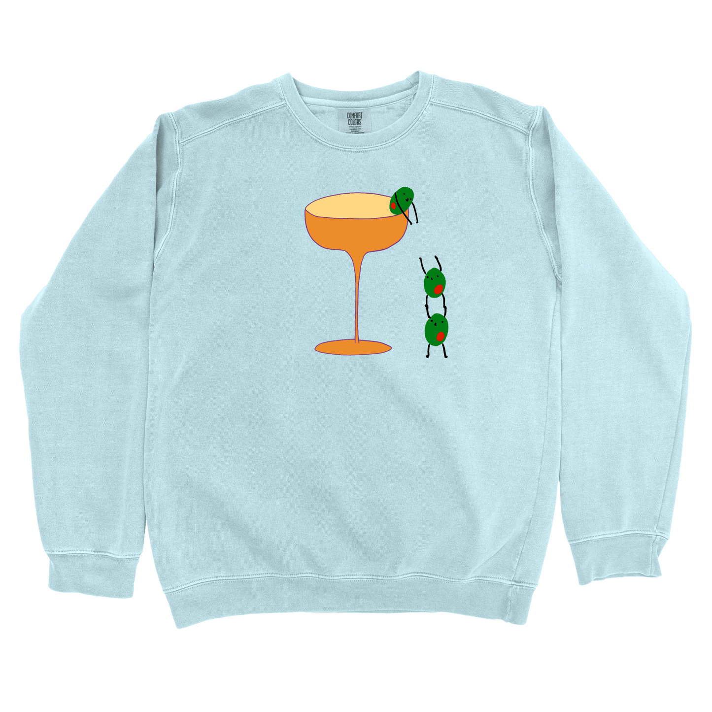 T-Shirts Chambray / S Come Here: Woblylines Sweatshirt