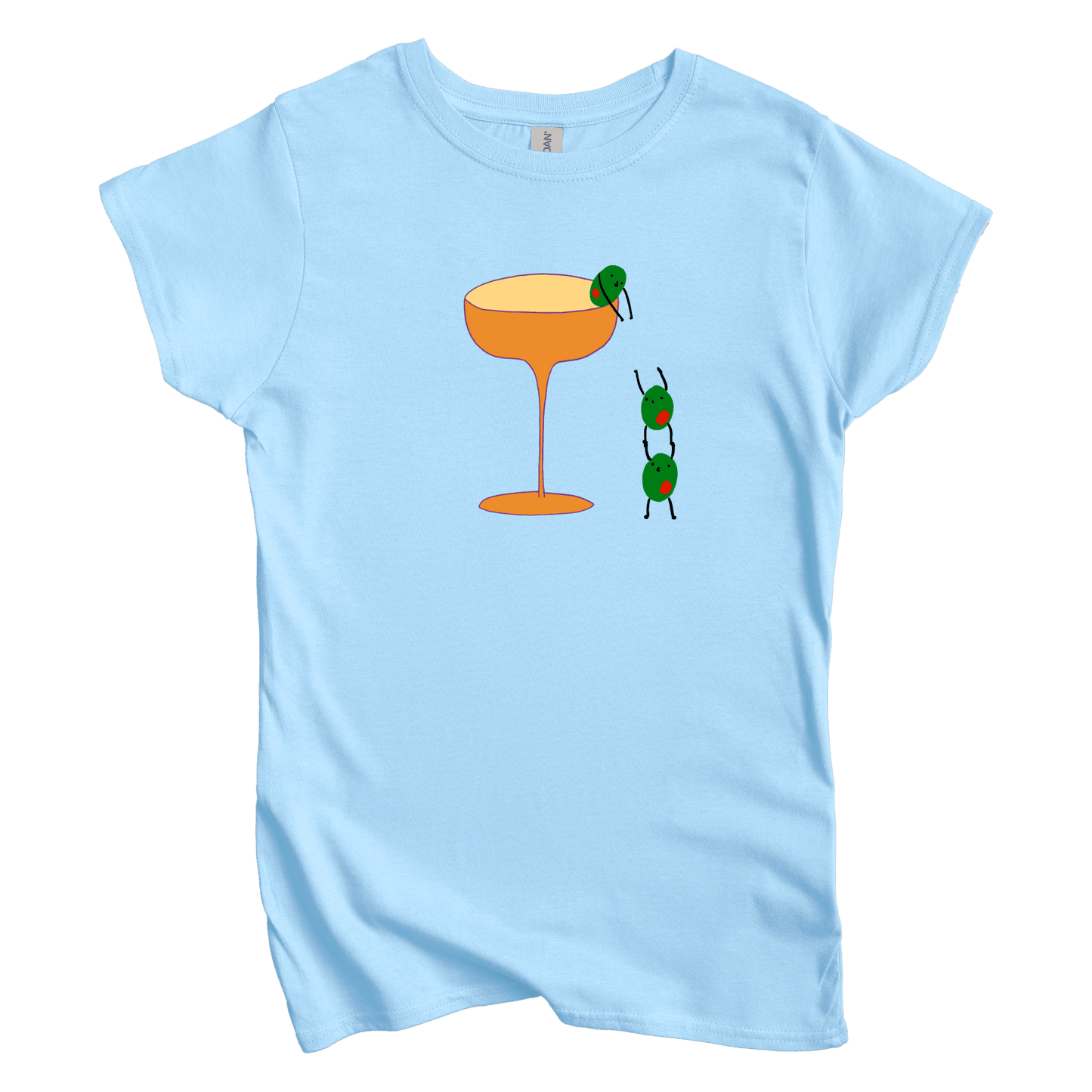 T-Shirts S / Light Blue Come Here: Woblylines Women's Tee