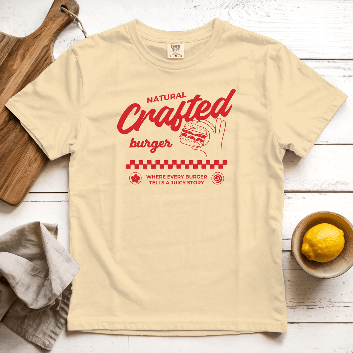 T-Shirts Butter / S Crafted Burger: Sae Karepe
