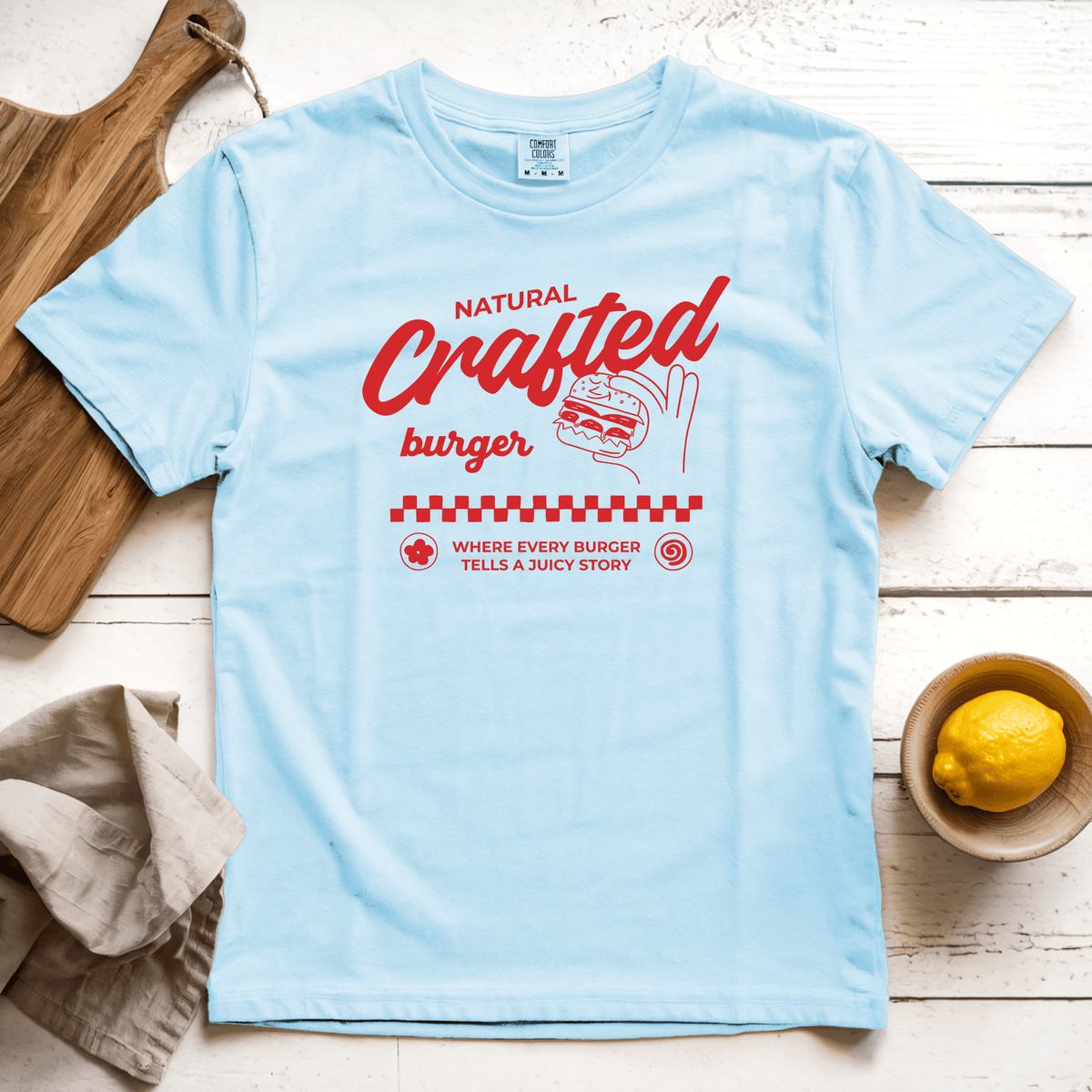 T-Shirts Chambray / S Crafted Burger: Sae Karepe