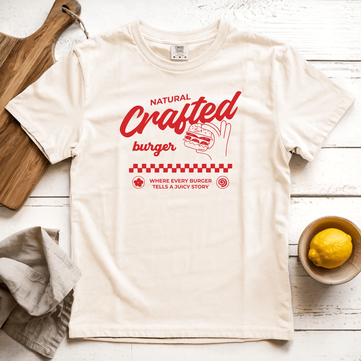 T-Shirts Ivory / S Crafted Burger: Sae Karepe