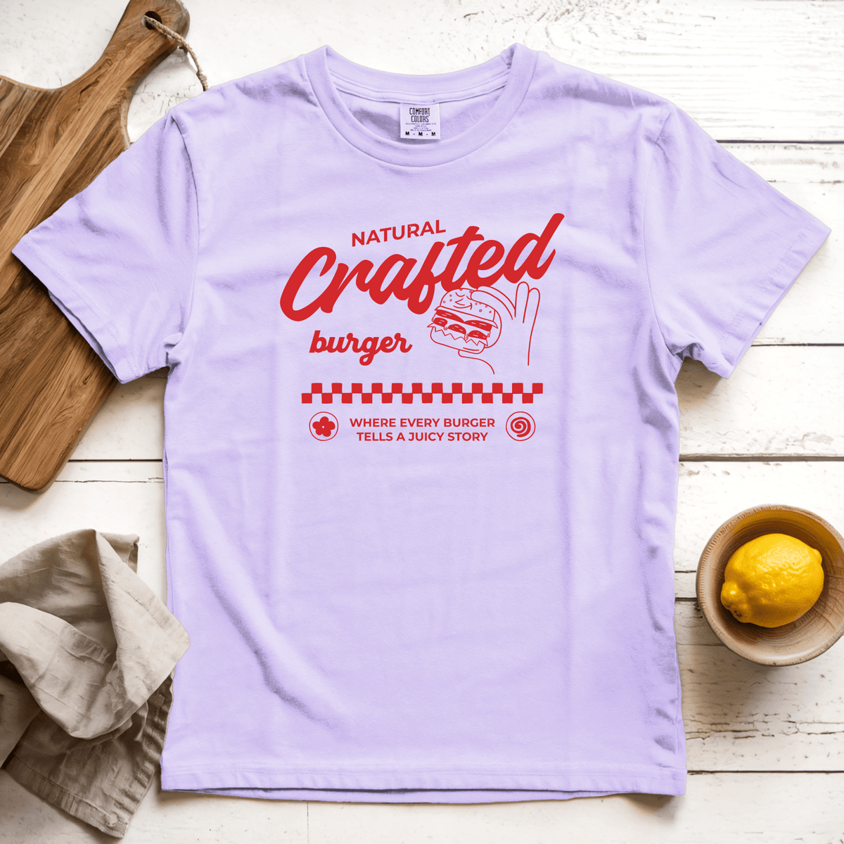 T-Shirts Orchid / S Crafted Burger: Sae Karepe