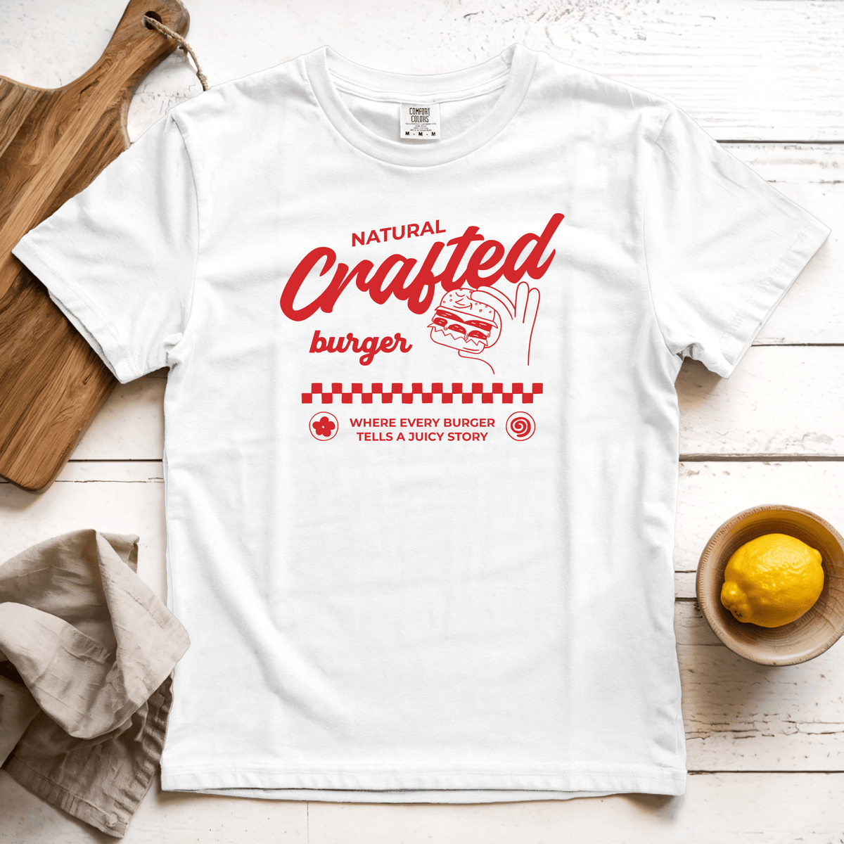 T-Shirts White / S Crafted Burger: Sae Karepe