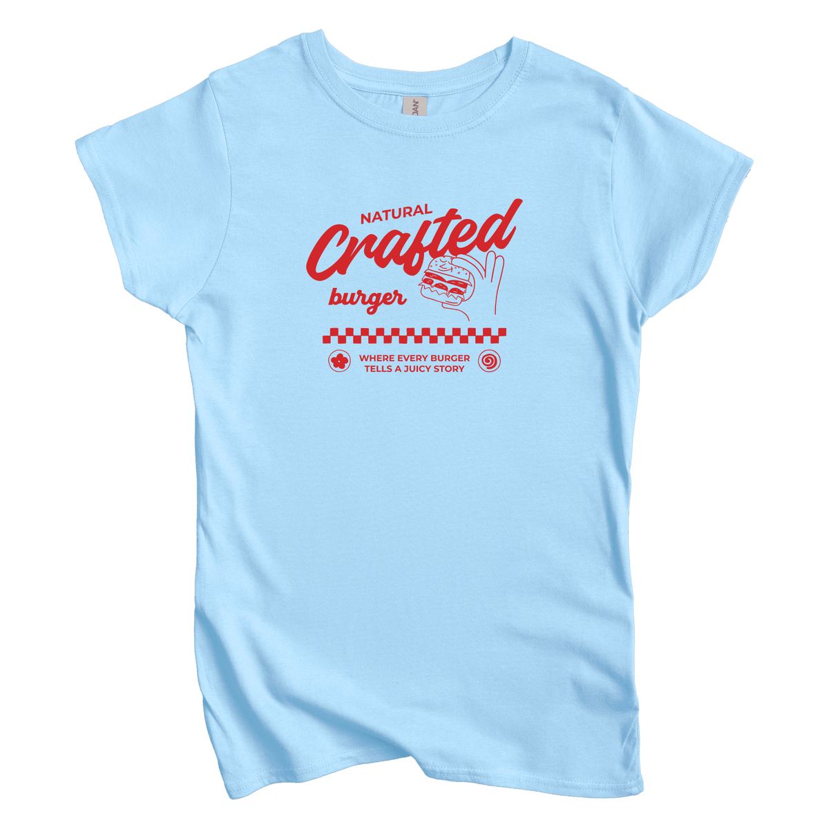 T-Shirts S / Light Blue Crafted Burger: Sae Karepe Women's Tee