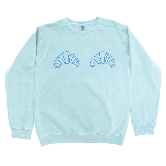 Sweatshirt Chambray / S Croissant Boobs Sweatshirt