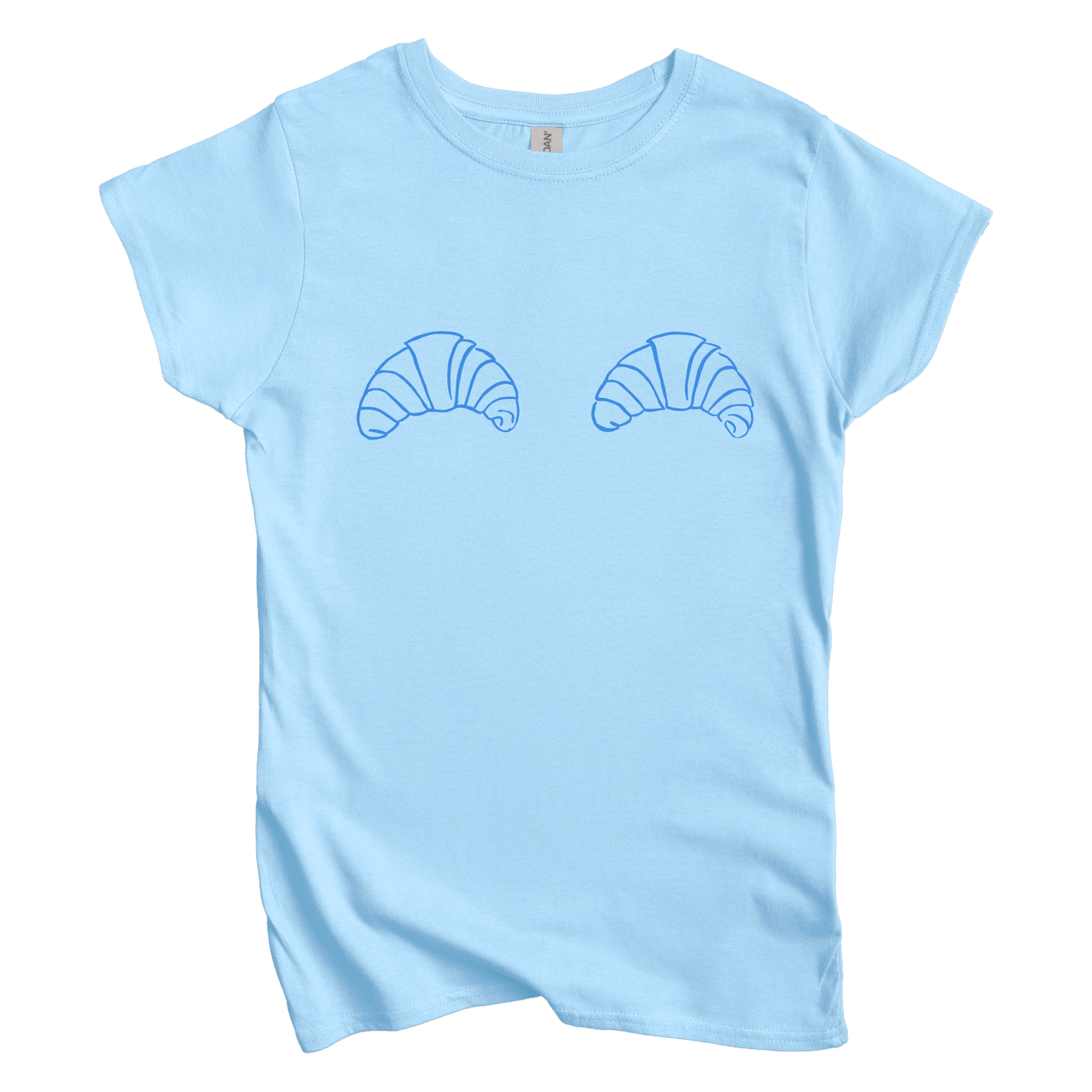 T-Shirt S / Light Blue Croissant Boobs Women's Tee