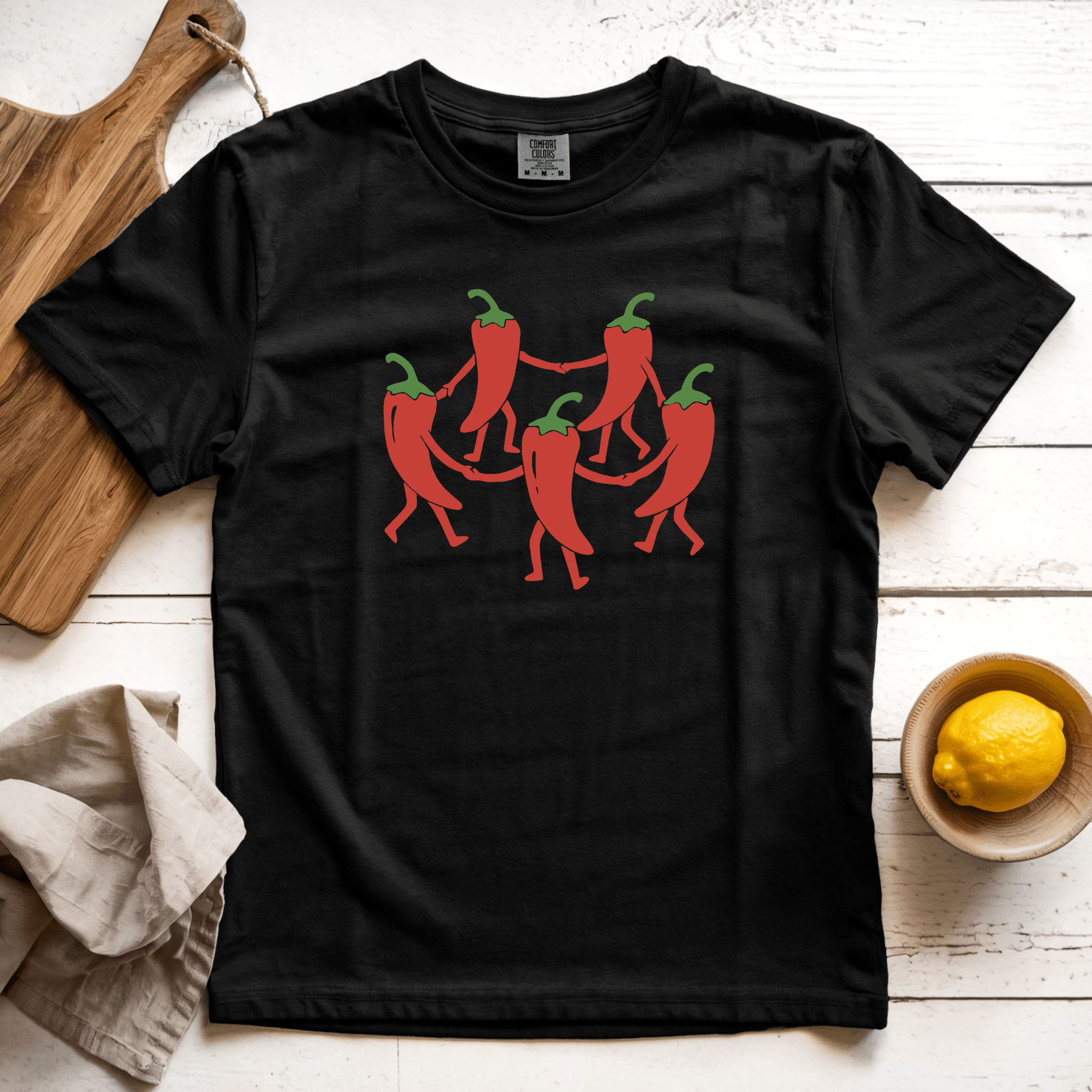 T-Shirt Black / S Dancing Chilis