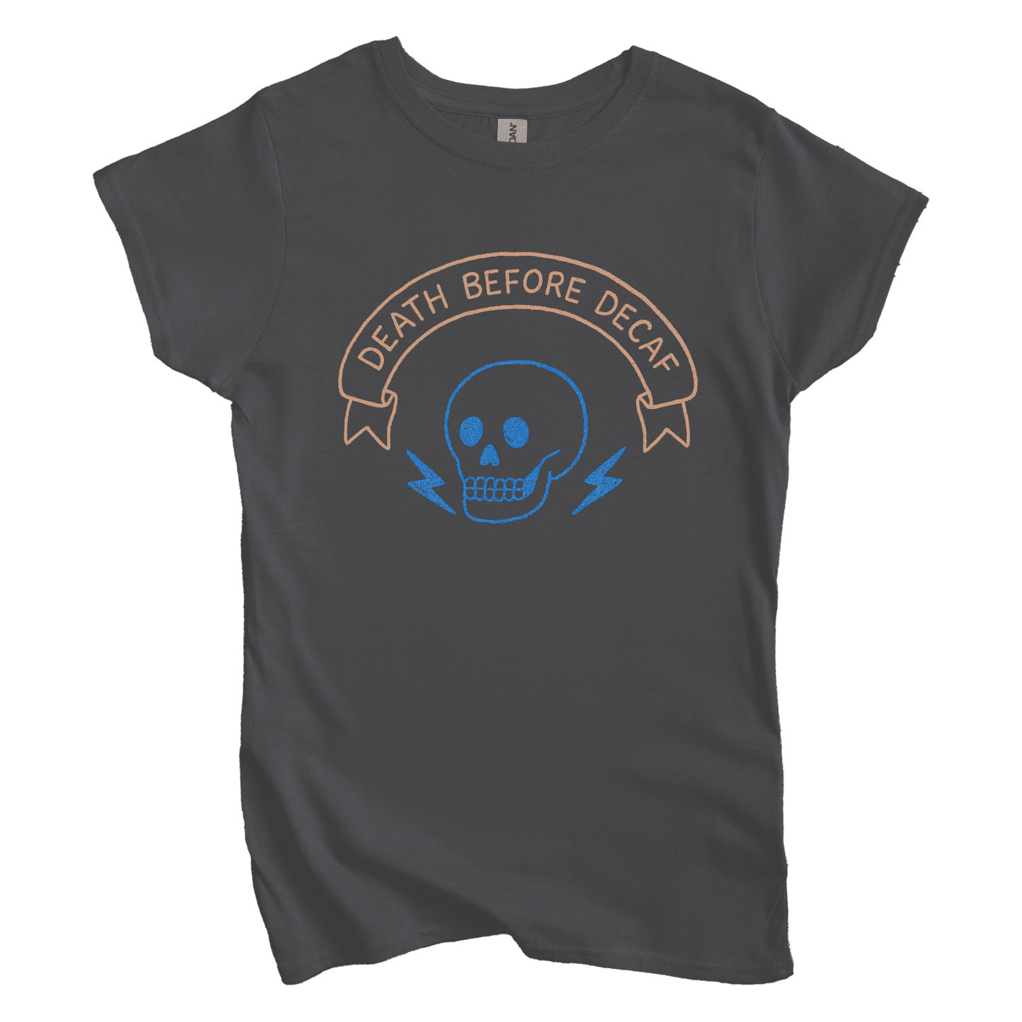 T-Shirt M / Charcoal Death Before Decaf Women's Tee