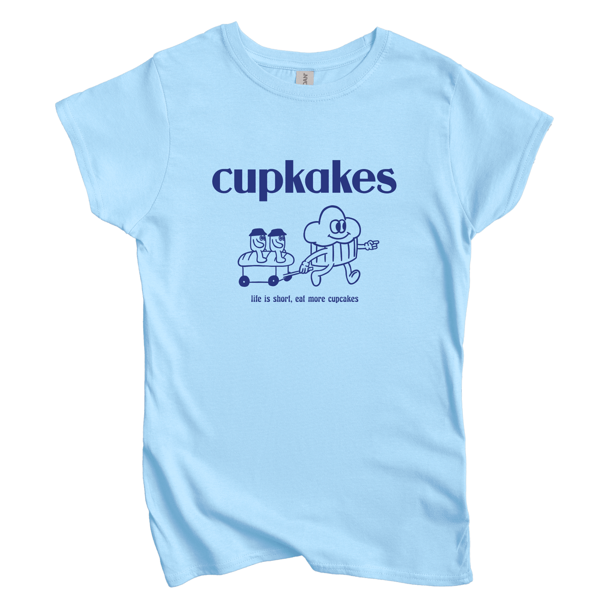 T-Shirts S / Light Blue Eat More Cupcakes: Sae Karepe Women's Tee