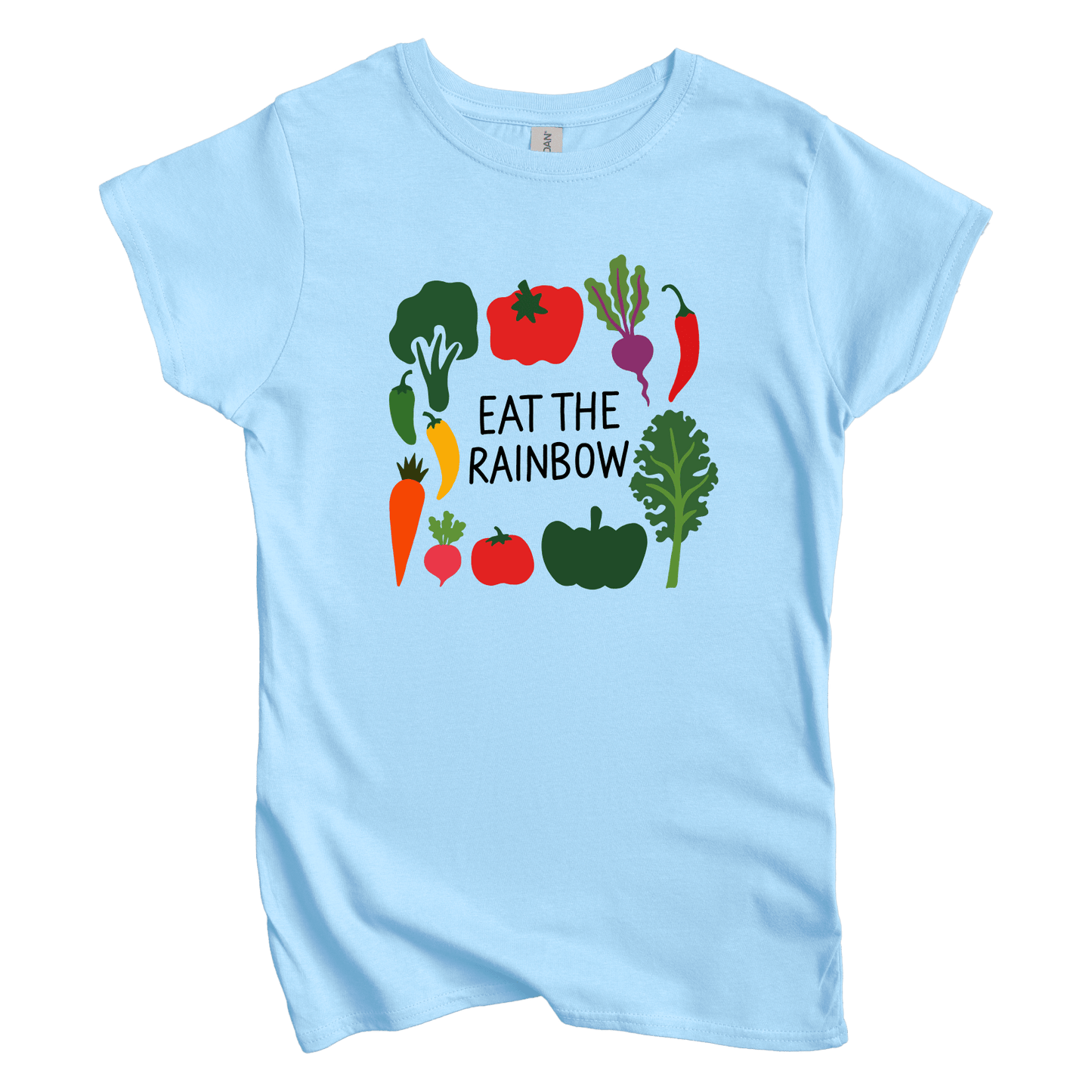 T-Shirt S / Light Blue Eat the Rainbow Women's Tee