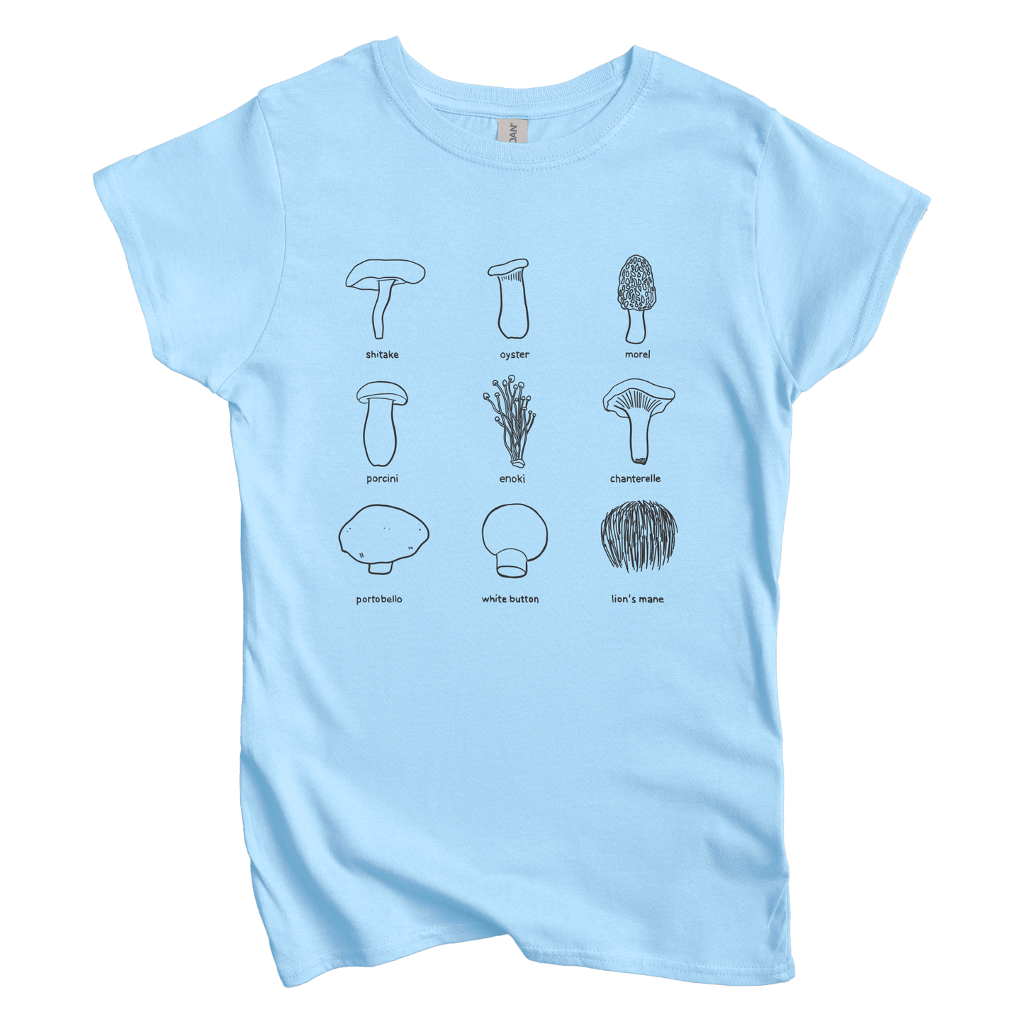 T-Shirt S / Light Blue Edible Mushrooms Women's Tee