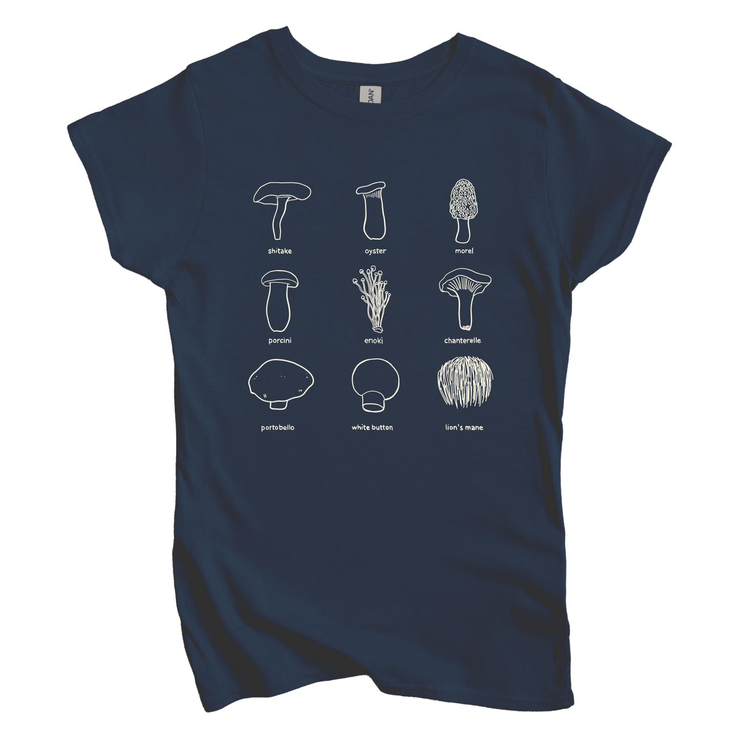 T-Shirt S / Navy Edible Mushrooms Women's Tee