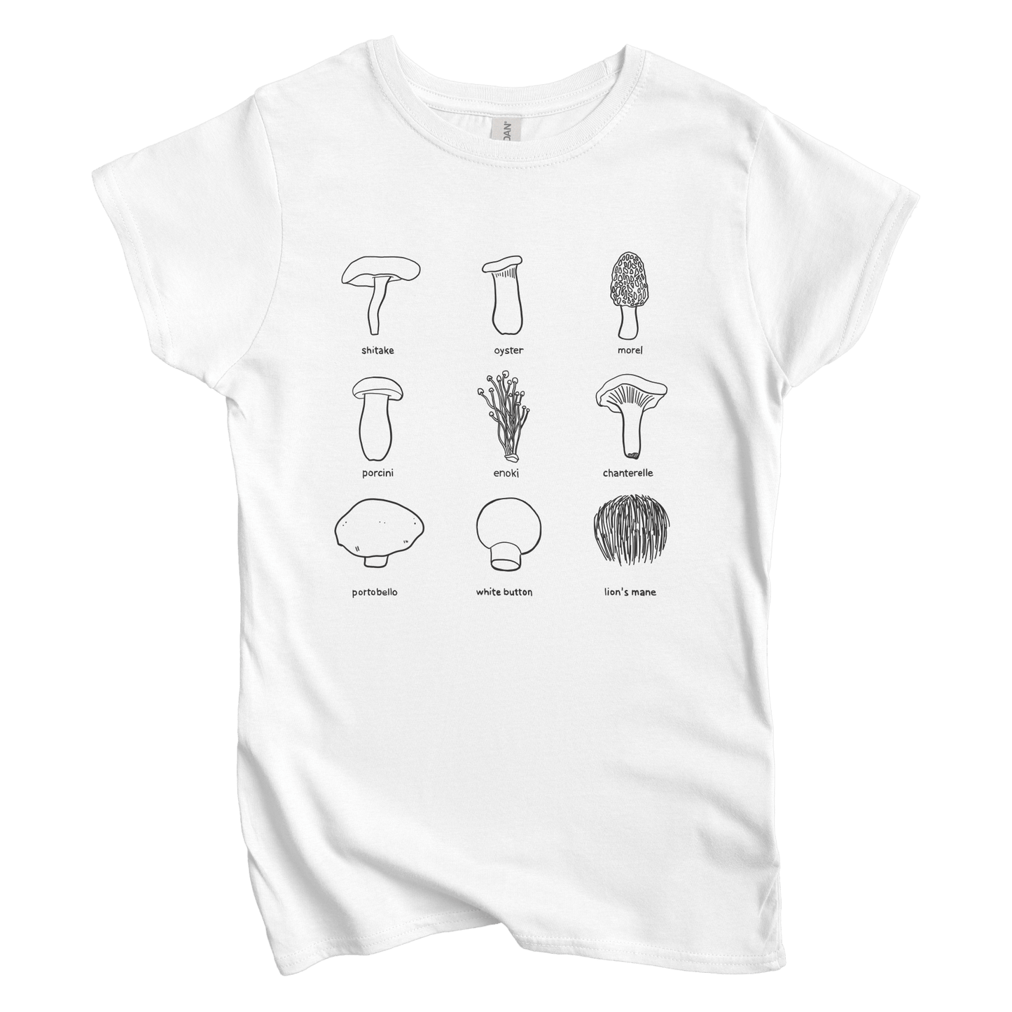 T-Shirt S / White Edible Mushrooms Women's Tee