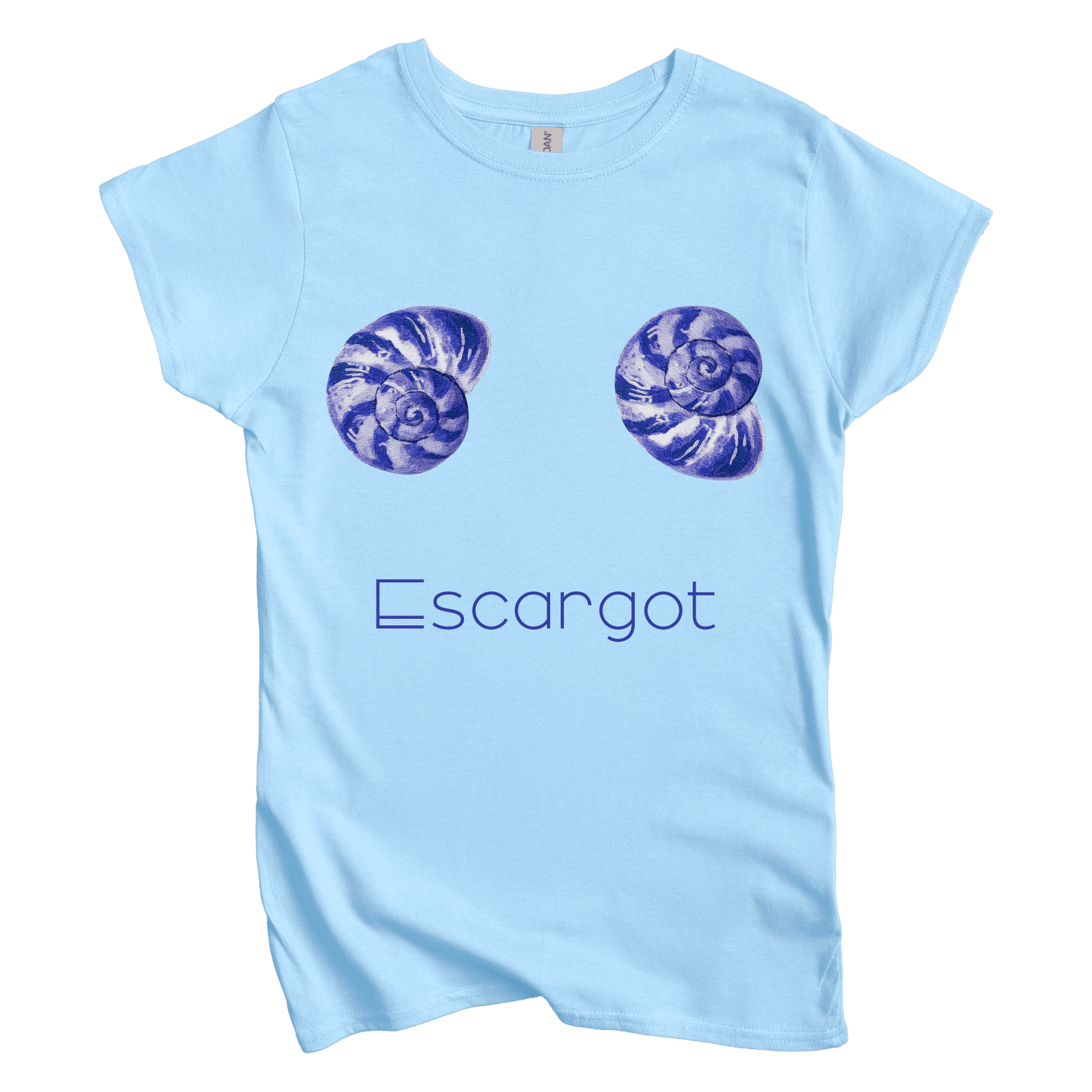 T-Shirt S / Light Blue Escargot: LaeMab Women's Tee