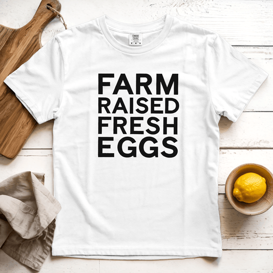 T-Shirt White / S Farm Raised Fresh Eggs