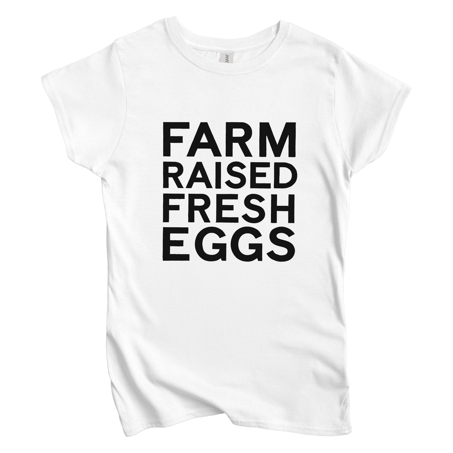 T-Shirt S / White Farm Raised Fresh Eggs Women's Tee