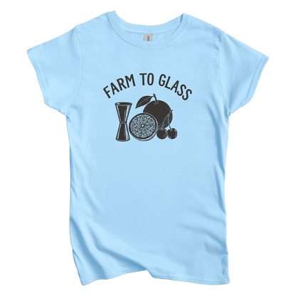 T-Shirts S / Light Blue Farm to Glass Women's Tee