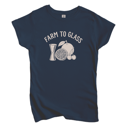 T-Shirts S / Navy Farm to Glass Women's Tee