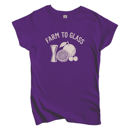 T-Shirts S / Purple Farm to Glass Women's Tee