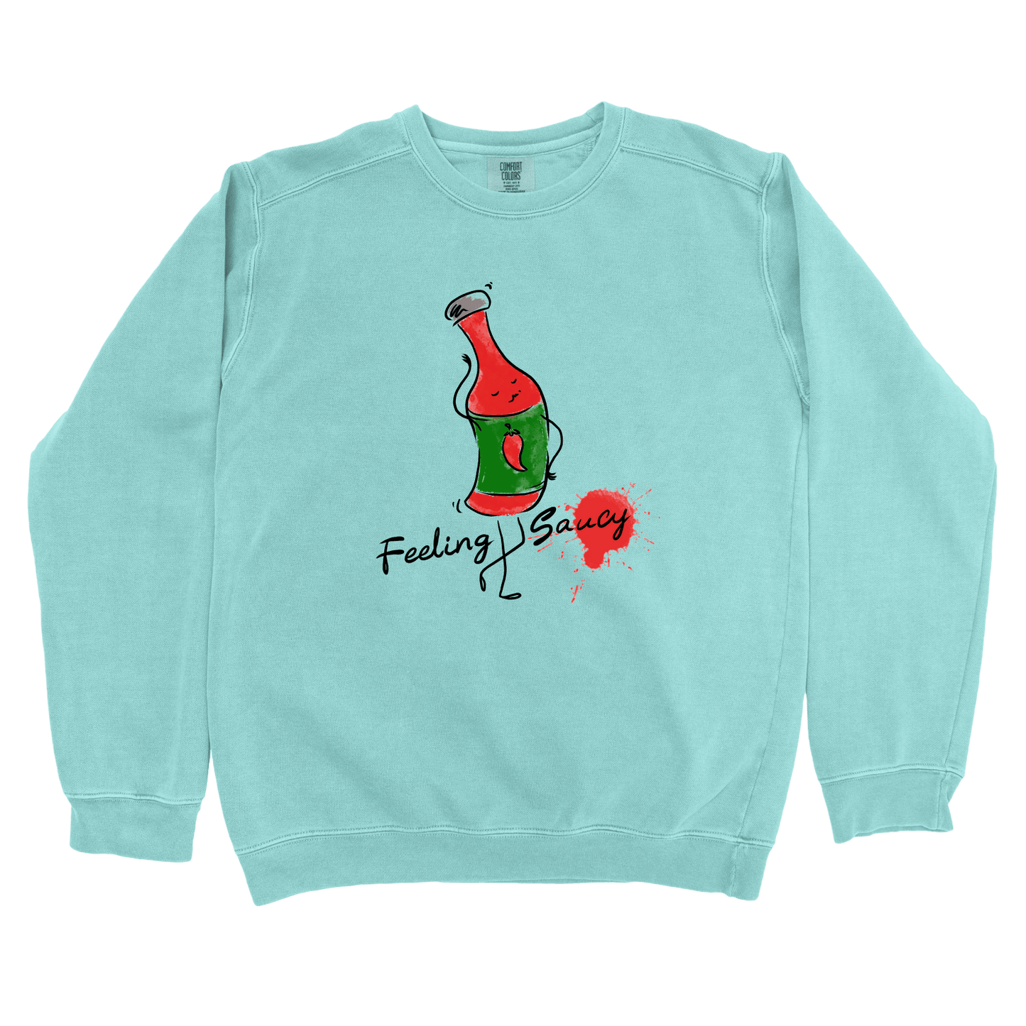 Sweatshirt Chalky Mint / S Feeling Saucy: Micro Barbi Sweatshirt