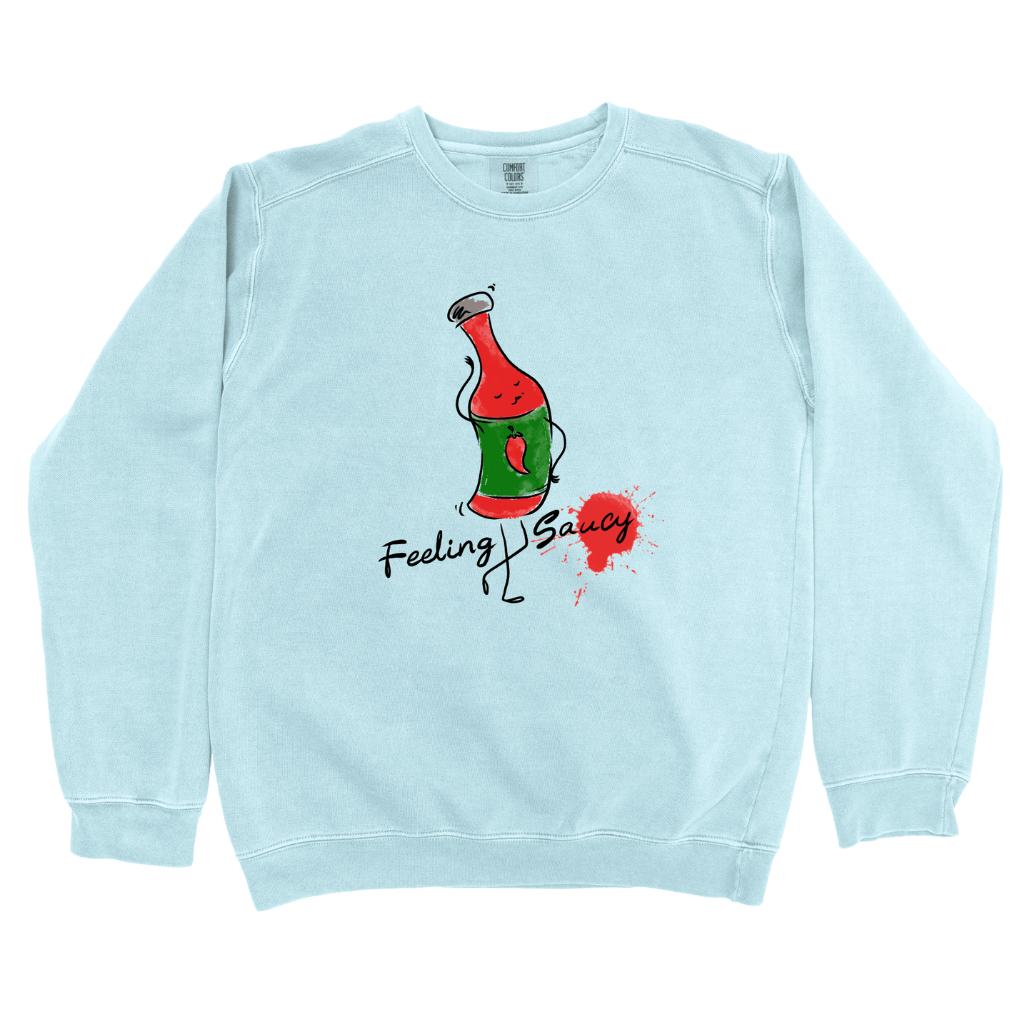 Sweatshirt Chambray / S Feeling Saucy: Micro Barbi Sweatshirt