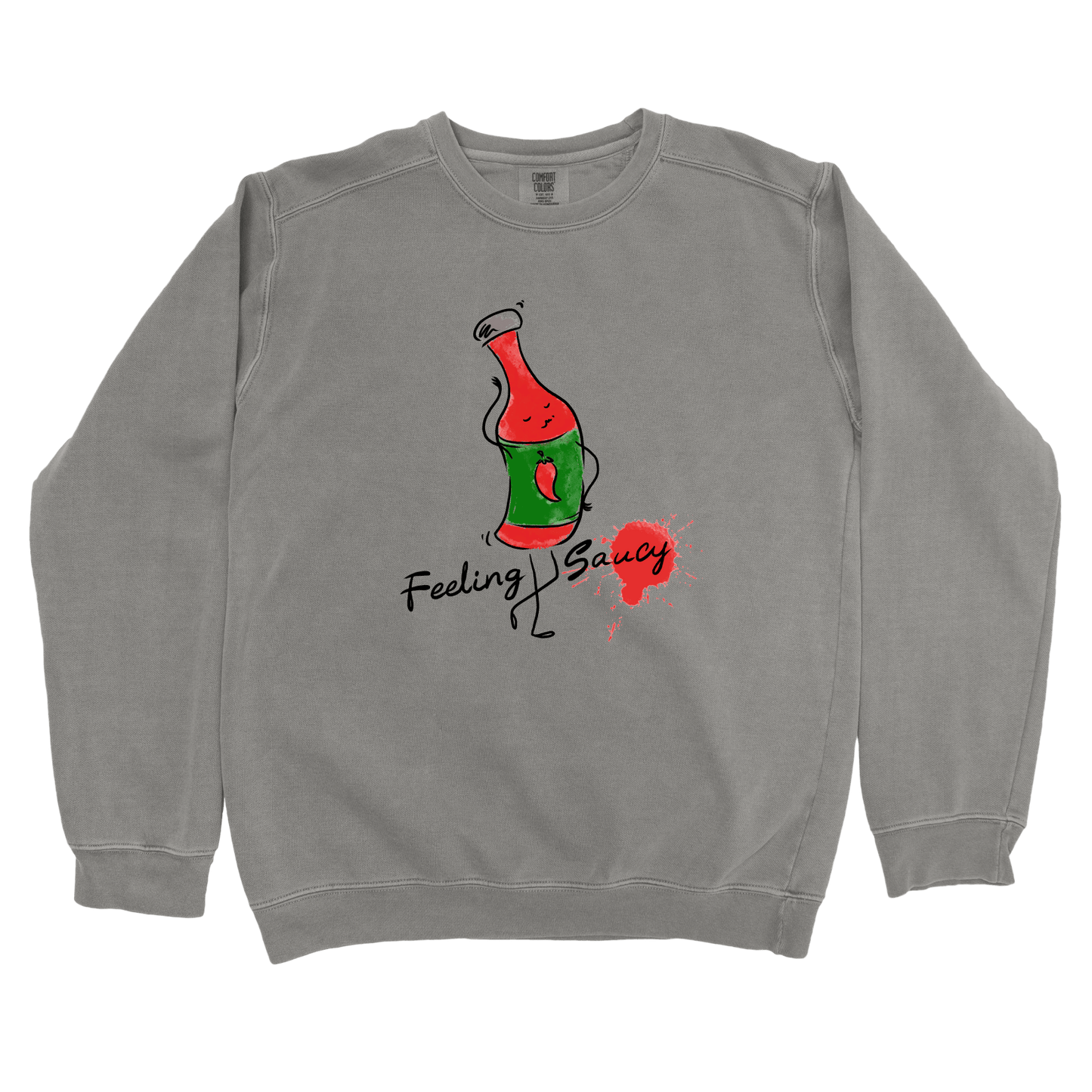 Sweatshirt Grey / S Feeling Saucy: Micro Barbi Sweatshirt