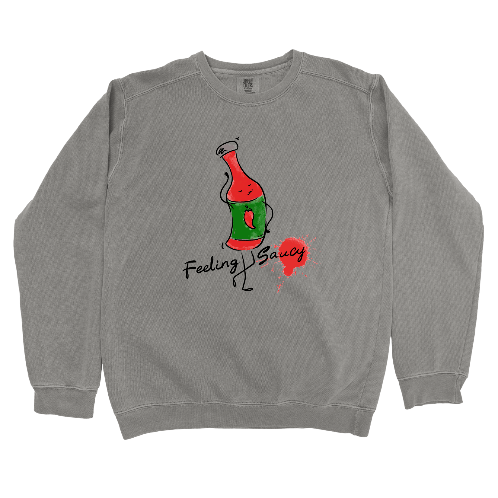 Sweatshirt Grey / S Feeling Saucy: Micro Barbi Sweatshirt
