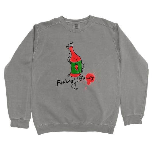 Sweatshirt Grey / S Feeling Saucy: Micro Barbi Sweatshirt